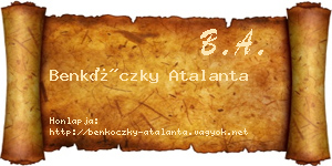 Benkóczky Atalanta névjegykártya